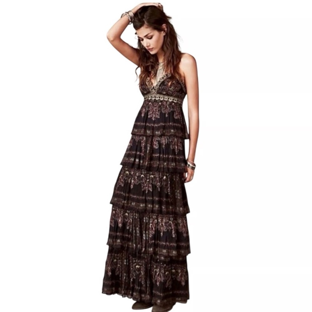 Free People Five Tier boho-style Maxi Dress